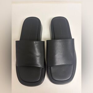 Princess Polly Black Slide Sandals size USA 9